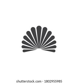 Seashell line vector illustration flat design