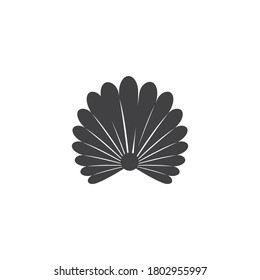 Seashell line vector illustration flat design
