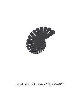 Seashell line vector illustration flat design