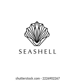 Seashell logo icon design template flat vector