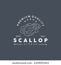 Logotipo De La Vela, Inspirador Diseño De Vieiras Con Perlas, Animales Oceánicos, Belleza De La Cáscara De La Joyería Vectora De Lujo Y Cosmética