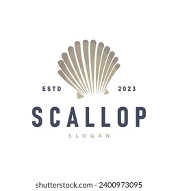Logotipo De La Vela, Inspirador Diseño De Vieiras Con Perlas, Animales Oceánicos, Belleza De La Cáscara De La Joyería Vectora De Lujo Y Cosmética