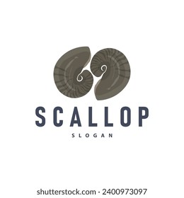 Logotipo De La Vela, Inspirador Diseño De Vieiras Con Perlas, Animales Oceánicos, Belleza De La Cáscara De La Joyería Vectora De Lujo Y Cosmética