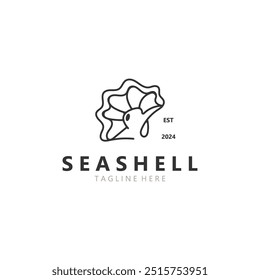 Seashell Logo. Ocean Animals premium quality graphic outline symbols collection