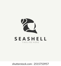 Seashell Logo. Ocean Animals premium quality graphic outline symbols collection