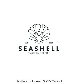 Seashell Logo. Ocean Animals premium quality graphic outline symbols collection