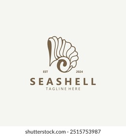 Seashell Logo. Ocean Animals premium quality graphic outline symbols collection