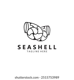 Seashell Logo. Ocean Animals premium quality graphic outline symbols collection