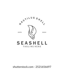 Seashell Logo. Ocean Animals premium quality graphic outline symbols collection