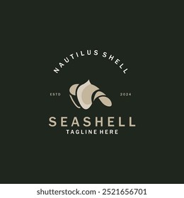 Seashell Logo. Ocean Animals premium quality graphic outline symbols collection