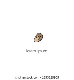 seashell logo, a simple logo concept for design purposes.