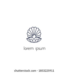 seashell logo, a simple logo concept for design purposes.