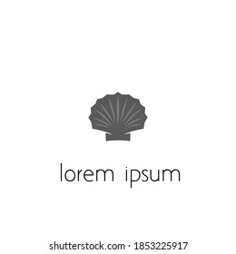 seashell logo, a simple logo concept for design purposes.