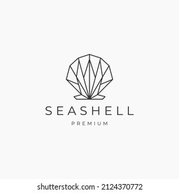 Seashell logo vector icon design template