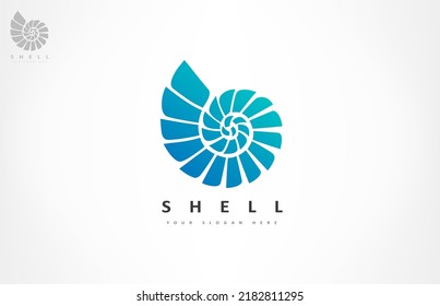 Seashell logo vector. Nature design.