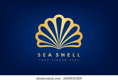 Seashell logo vector. Nature design.