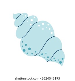 Seashell. Nautical and ocean theme. Flat vector illustration