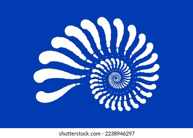 Seashell nautilus symbol design template. Vector illustration