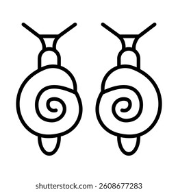 Seashell Necklace Vector Line Icon Design