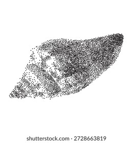 Concha en un fondo blanco, concha texturizada dibujada con círculos, vida marina