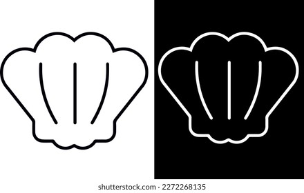 Seashell Outline Icon vector design 