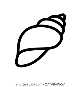 seashell outline icon vector design good for web or mobile app