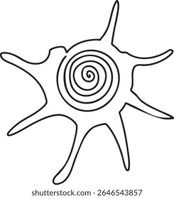 Linha de arte desenhada à mão grande para o livro de coloração, cartões de saudação, material educativo, convites de festas infantis	