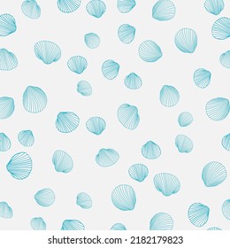 Seashell Pattern In Sea Green Color
