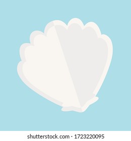 Seashell, sea shell, nature ocean aquatic underwater vector. Vector illustration. EPS 10.