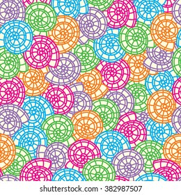 Seashell seamless pattern. Scallop vector background