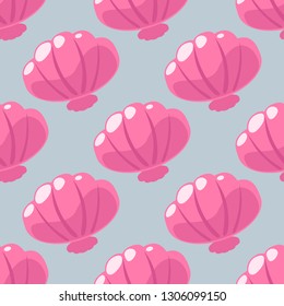 Seashell seamless pattern vector illustration