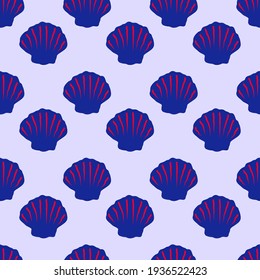 seashell seamless surface pattern, vector pattern for cards, paper, invitation, fabric, textile, stationary, and much more
