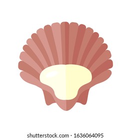 Seashell shell / shellfish or seafood. Colored. Vector icon. EPS 10