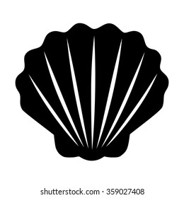 Seashell / Shellfish Marine Life Flat Vector Icon For Apps And Websites