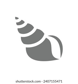 Seashell or shellfish vector icon. Shell, sealife symbol.