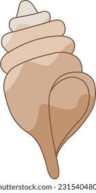 Seashell sign vector illustration for decoration on marine life, summer holiday and coastal living style concept.