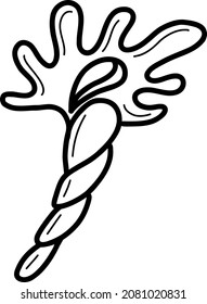 seashell sketch. vector illustration in doodle style 
