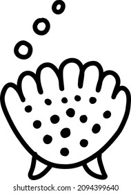 seashell sketch. vector illustration in doodle style 