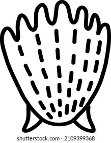 seashell sketch. vector illustration in doodle style 