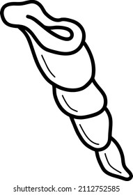 boceto de conchas marinas. ilustración vectorial en estilo doodle 