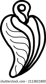 seashell sketch. vector illustration in doodle style 