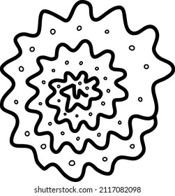 seashell sketch. vector illustration in doodle style 