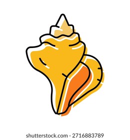 Concha espiral conch line desenho ilustrando vida marinha e temas de viagem de praia, ideal para férias de verão, destinos tropicais, lembranças, decoração e natureza ou projetos de ecologia