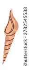 Seashell Spiral Conch Shape Cartoon