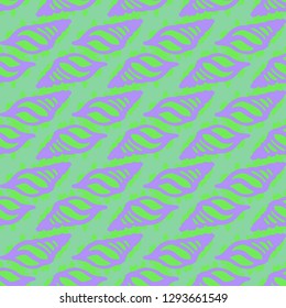 Seashell summer background - marine seamless pattern.