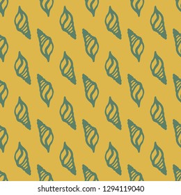 Seashell summer background - marine seamless pattern.