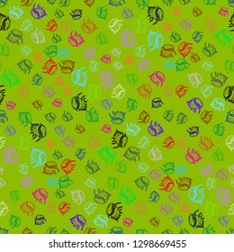 Seashell summer background - marine seamless pattern.
