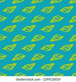 Seashell summer background - marine seamless pattern.