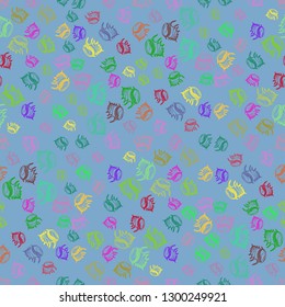 Seashell summer background - marine seamless pattern.