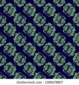 Seashell summer background - marine seamless pattern.